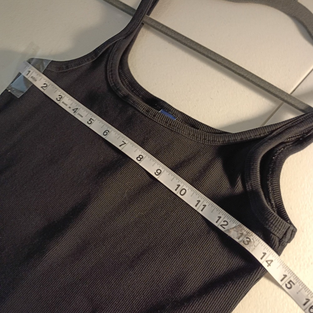 Old Navy Womens Black Ribbed Maxi Dress Spaghetti Strap Scoop Neck Size M - Picture 6 of 7